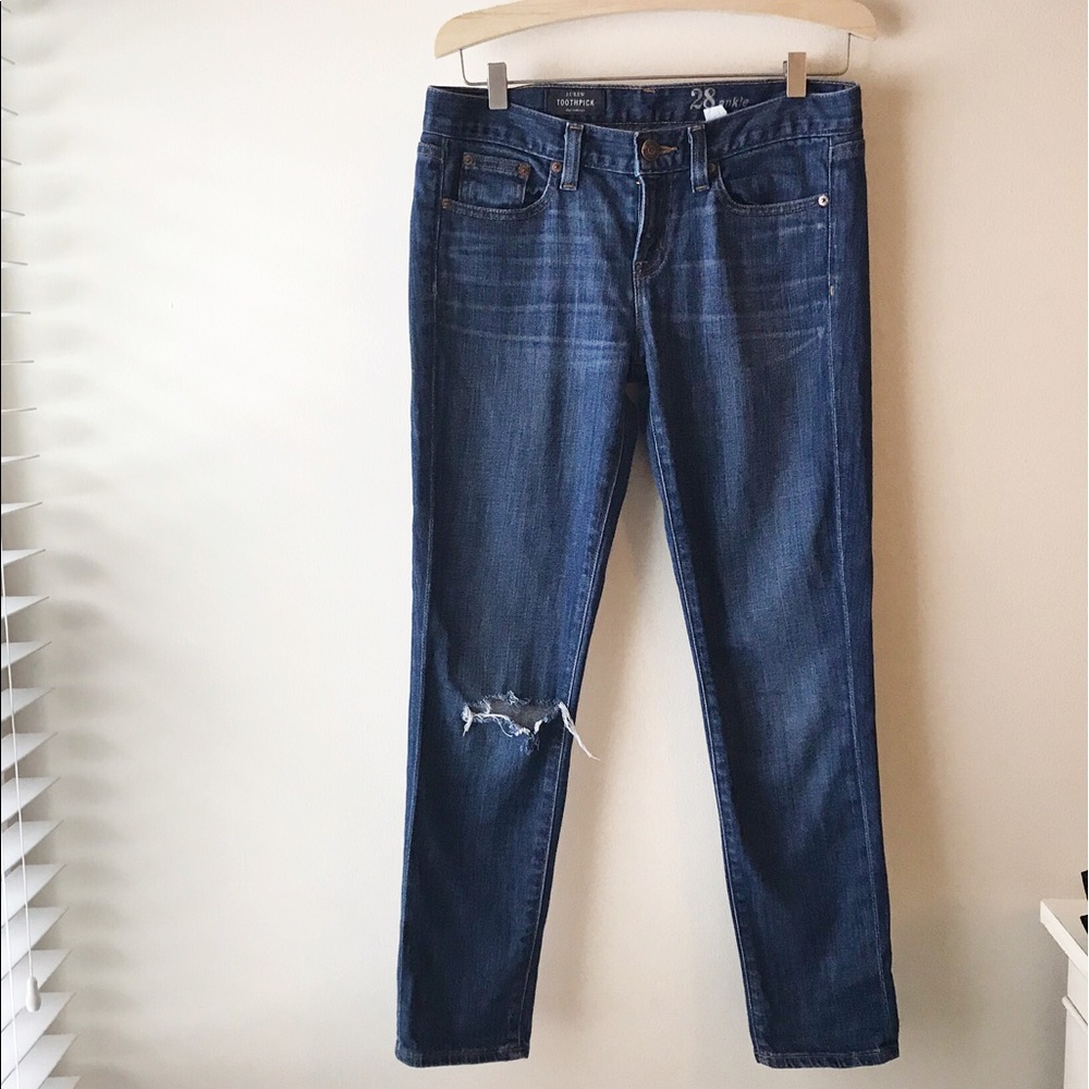 J. Crew Toothpick Ankle Jeans